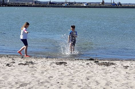 Kinderspass am Sandstrand der Ostsee